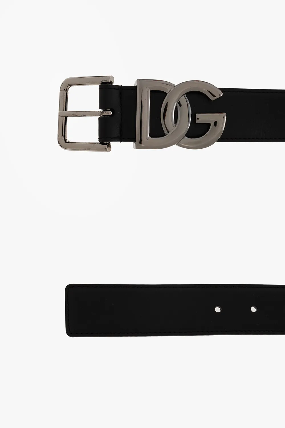 Logo Plaque Square Buckle Belt