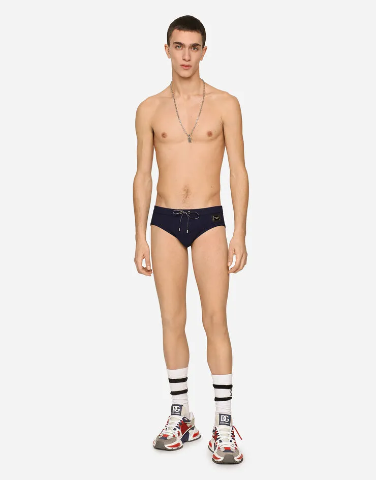 Logo-Patch Drawstring Briefs