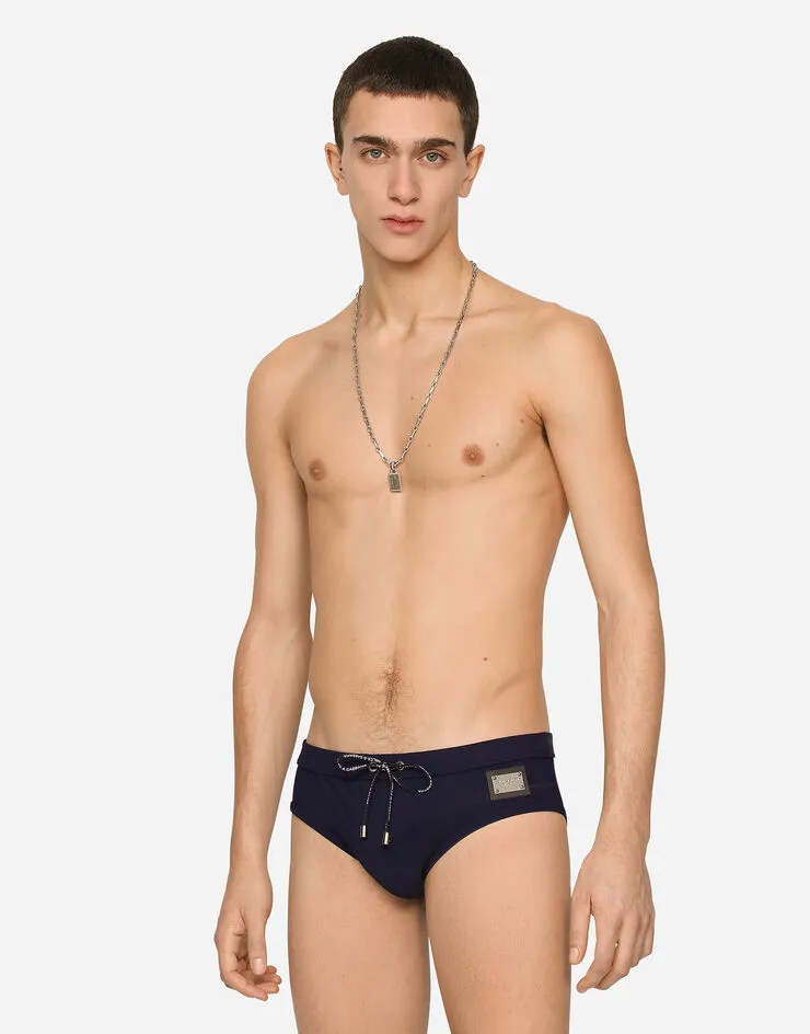 Logo-Patch Drawstring Briefs