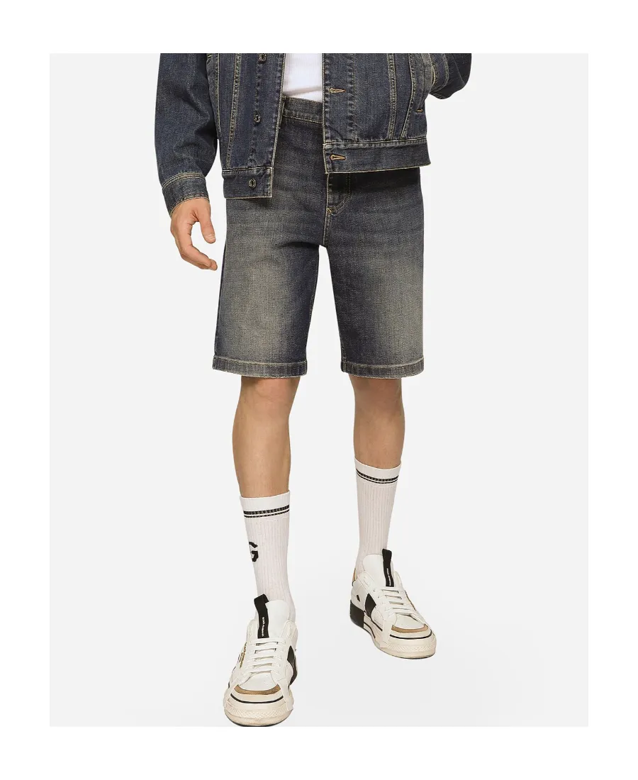 Logo Patch Straight Leg Shorts
