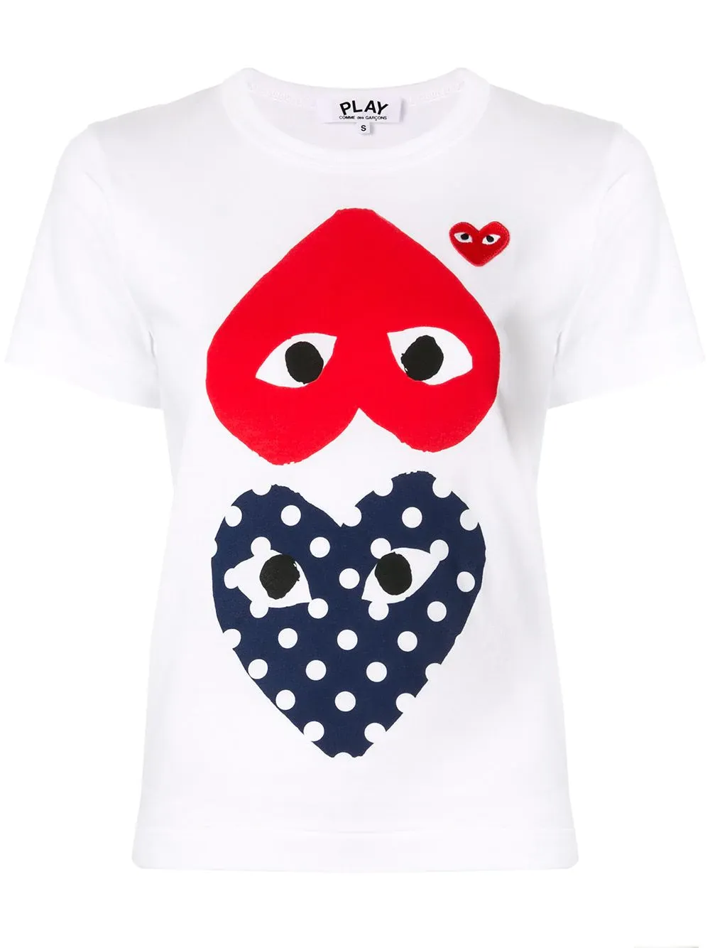 Heart-Print Crew Neck T-Shirt