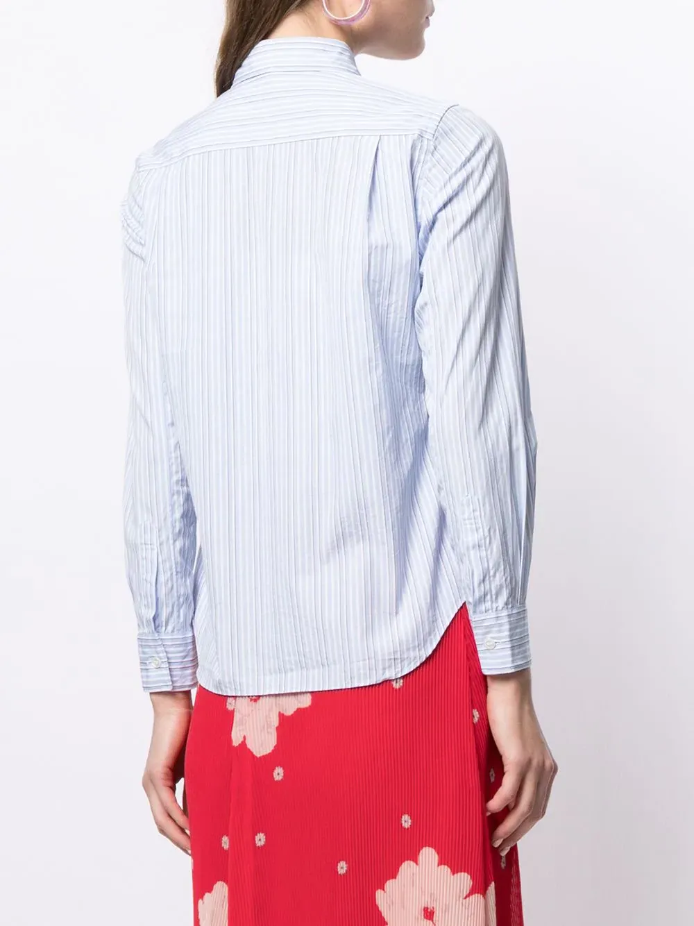 Stripe Print Button-Down Shirt