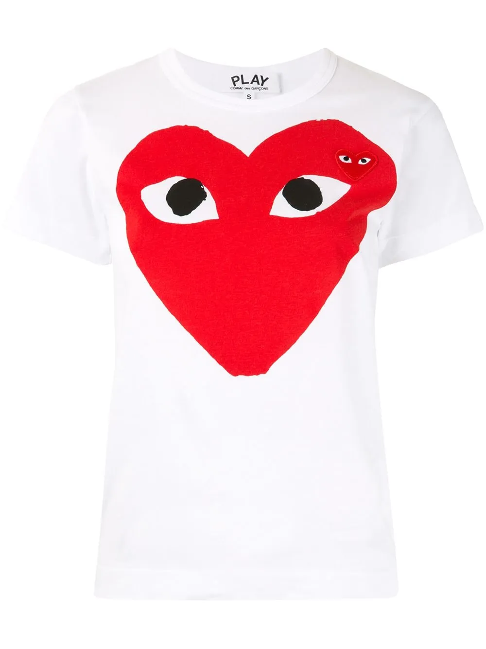 Play Heart Print Logo Patch T-Shirt