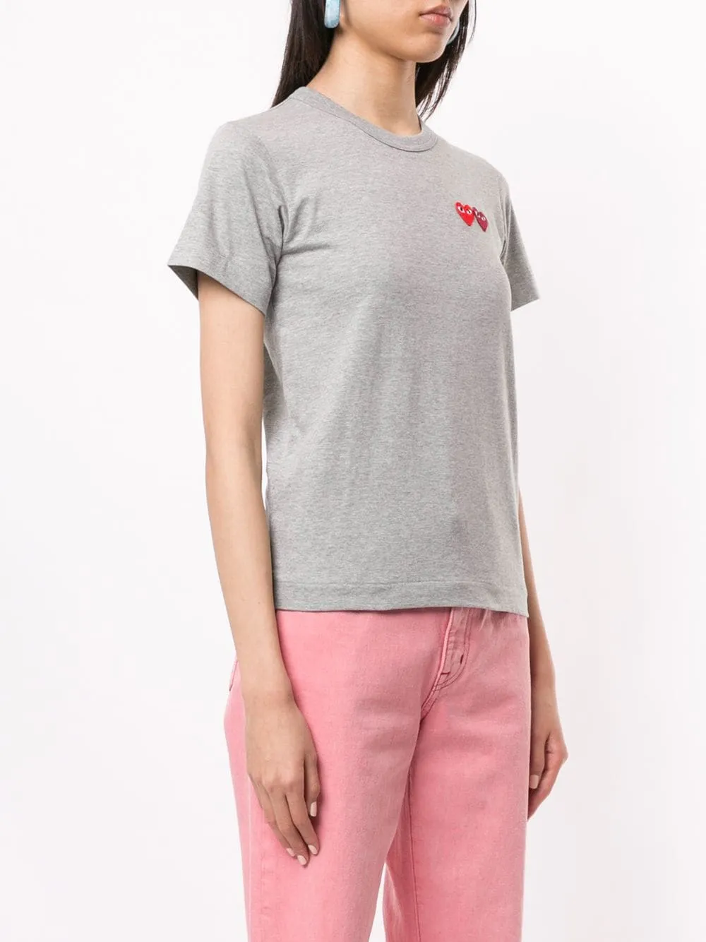 Logo Embroidered Crew Neck T-Shirt