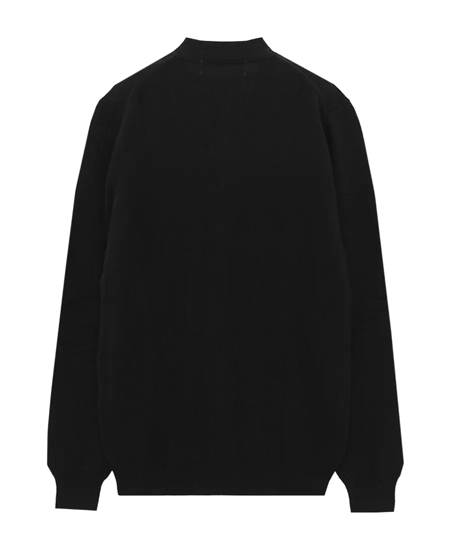Heart-Patch Wool Cardigan