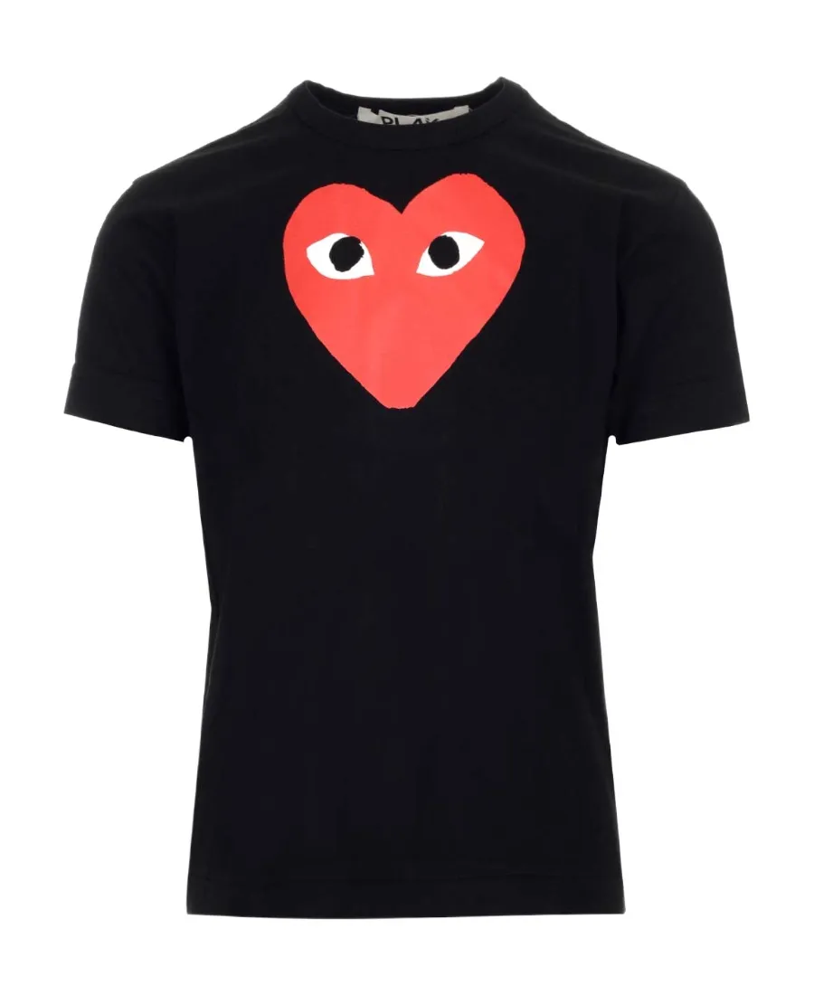 Heart Printed Crewneck T-Shirt