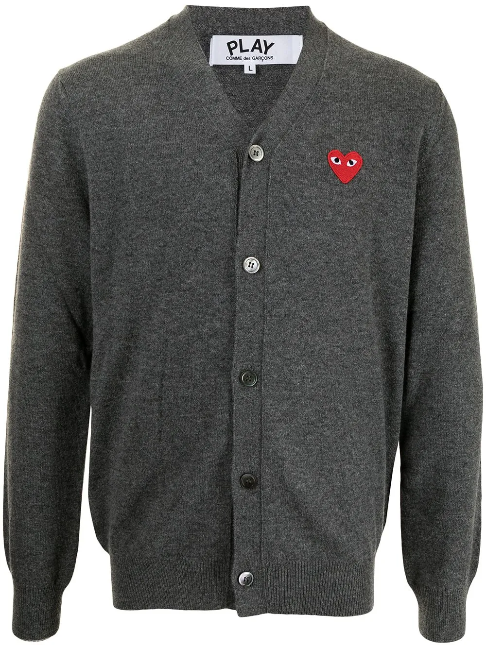 Heart Patch V-Neck Cardigan