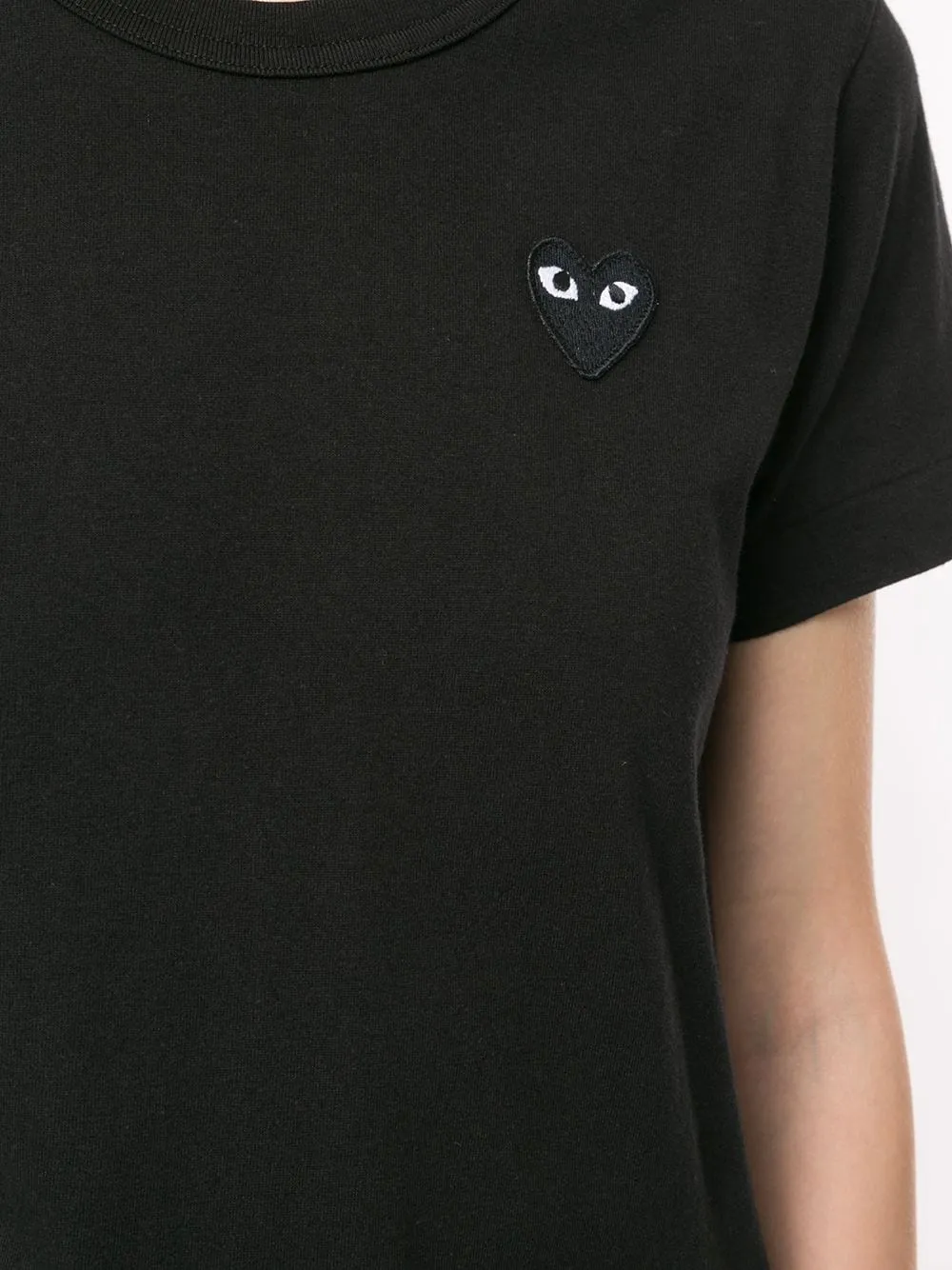 Heart Embroidered Slim Fit T-Shirt