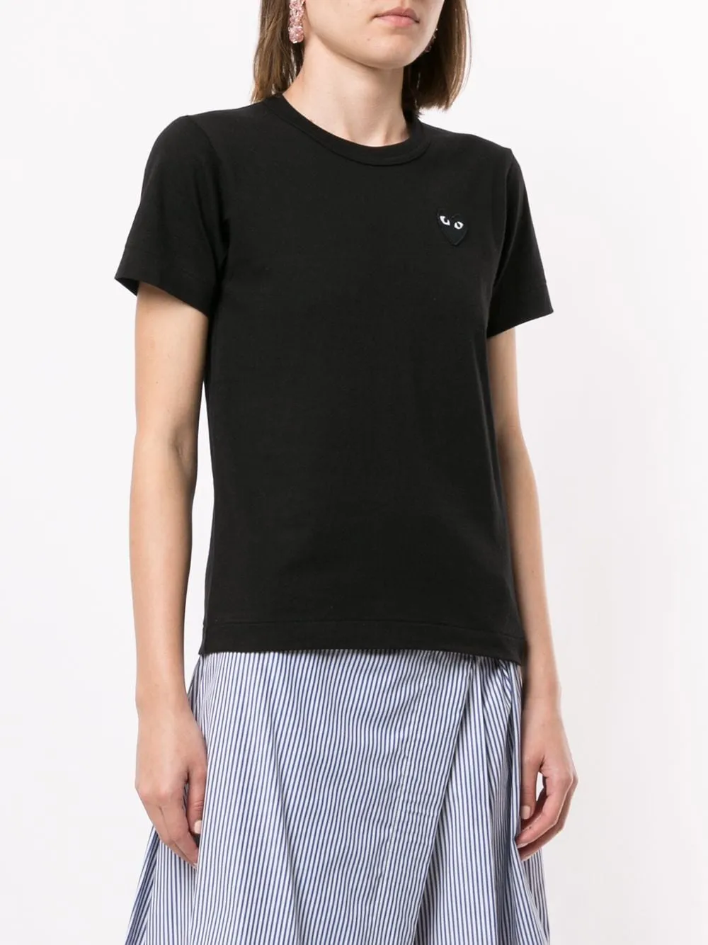 Heart Embroidered Slim Fit T-Shirt