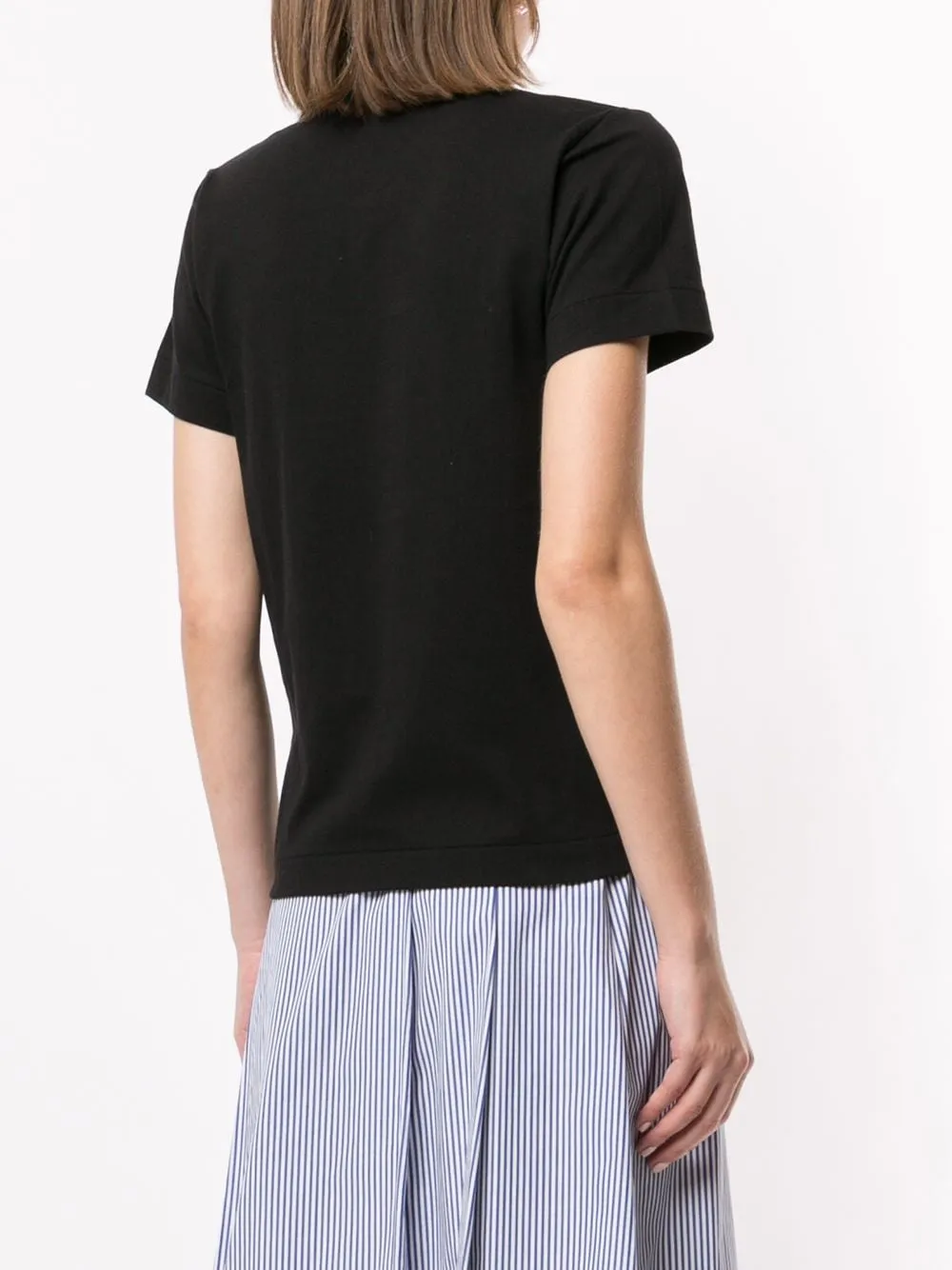 Heart Embroidered Slim Fit T-Shirt