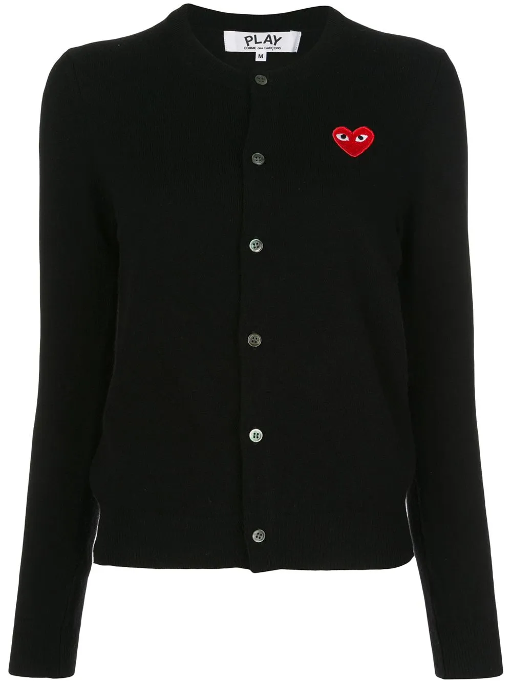 Heart-Patch Knit Cardigan