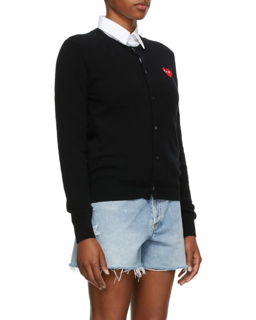 Heart-Patch Knit Cardigan