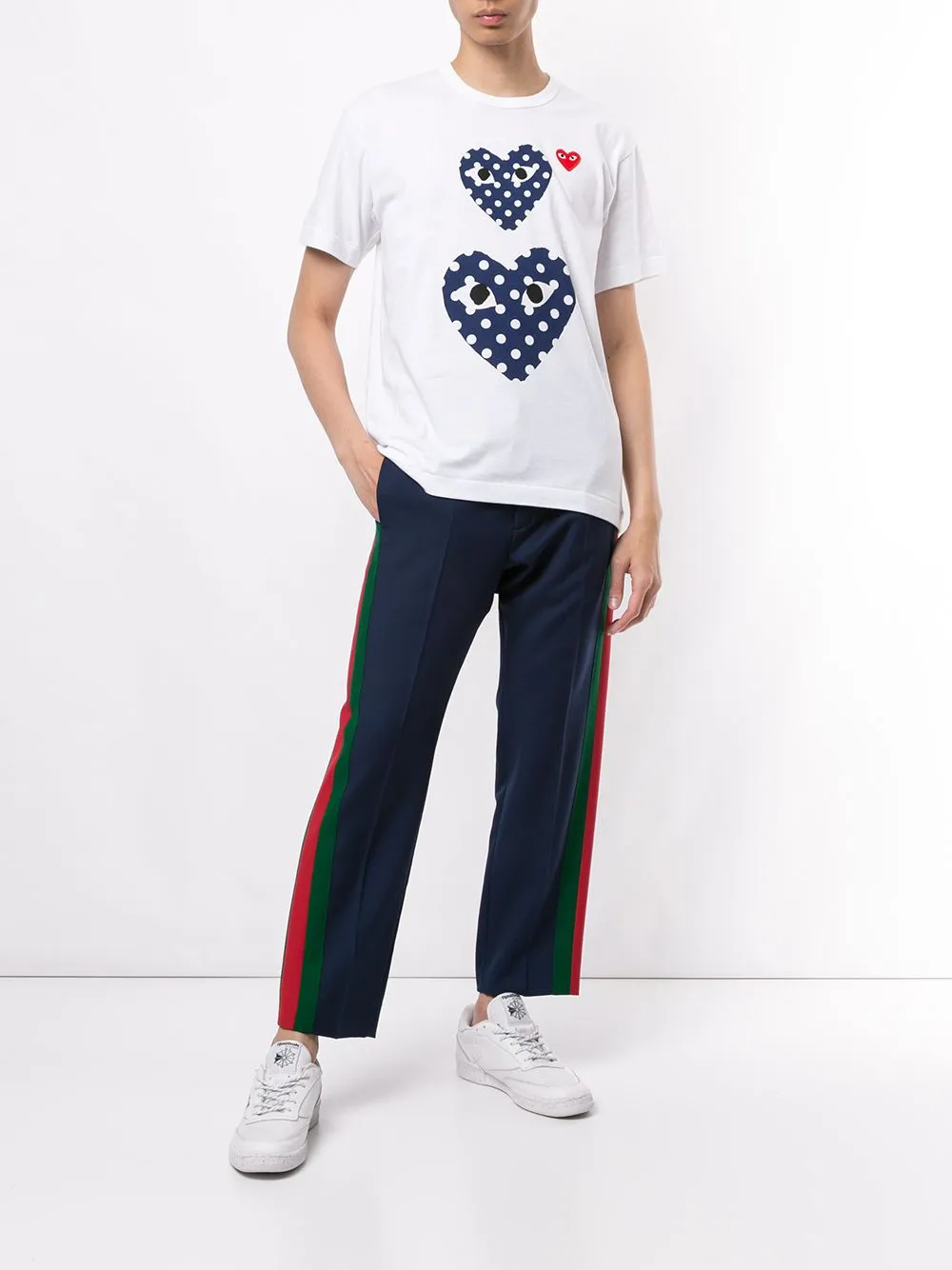 Heart Print Crew Neck T-Shirt