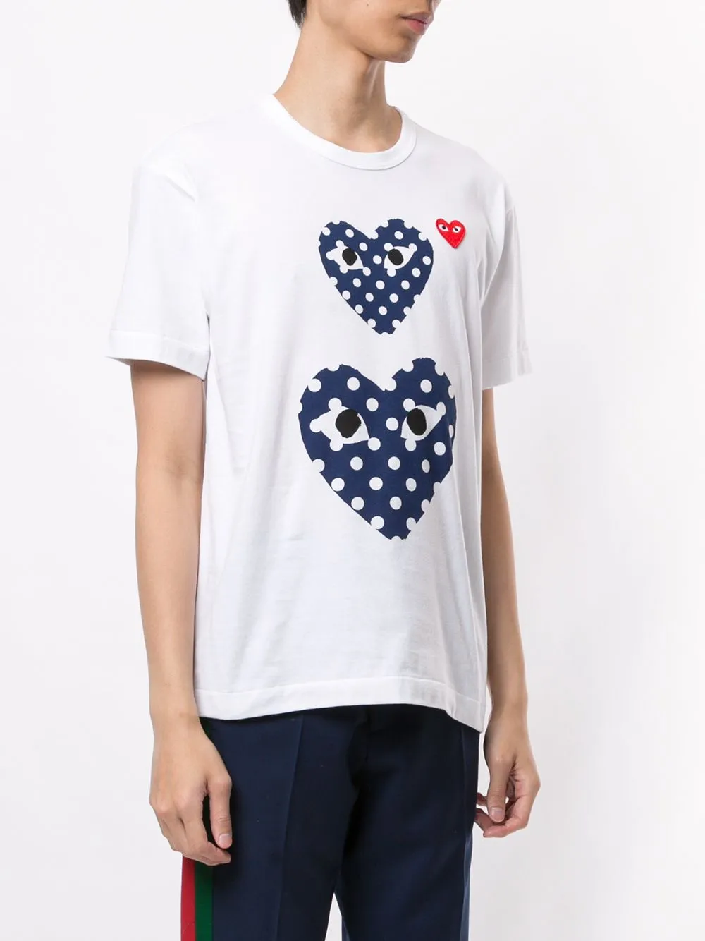 Heart Print Crew Neck T-Shirt