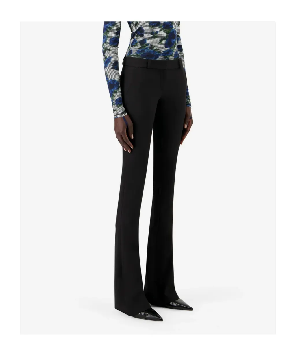 Rear-Pocket Flared Trousers