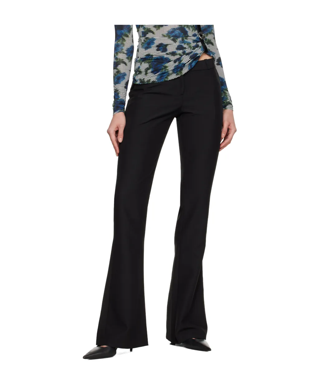 Rear-Pocket Flared Trousers