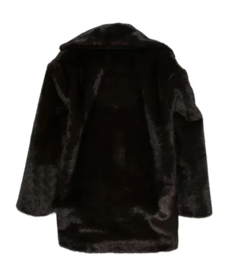 Faux-Fur Single-Breasted Coat