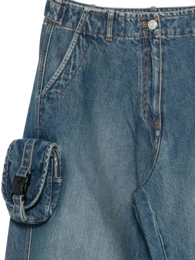 Flap-Pocket Cotton Jeans