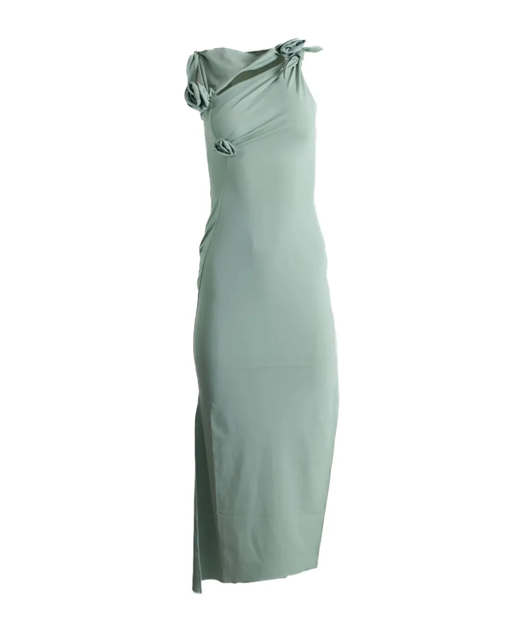 Flower-Detail Midi Dress