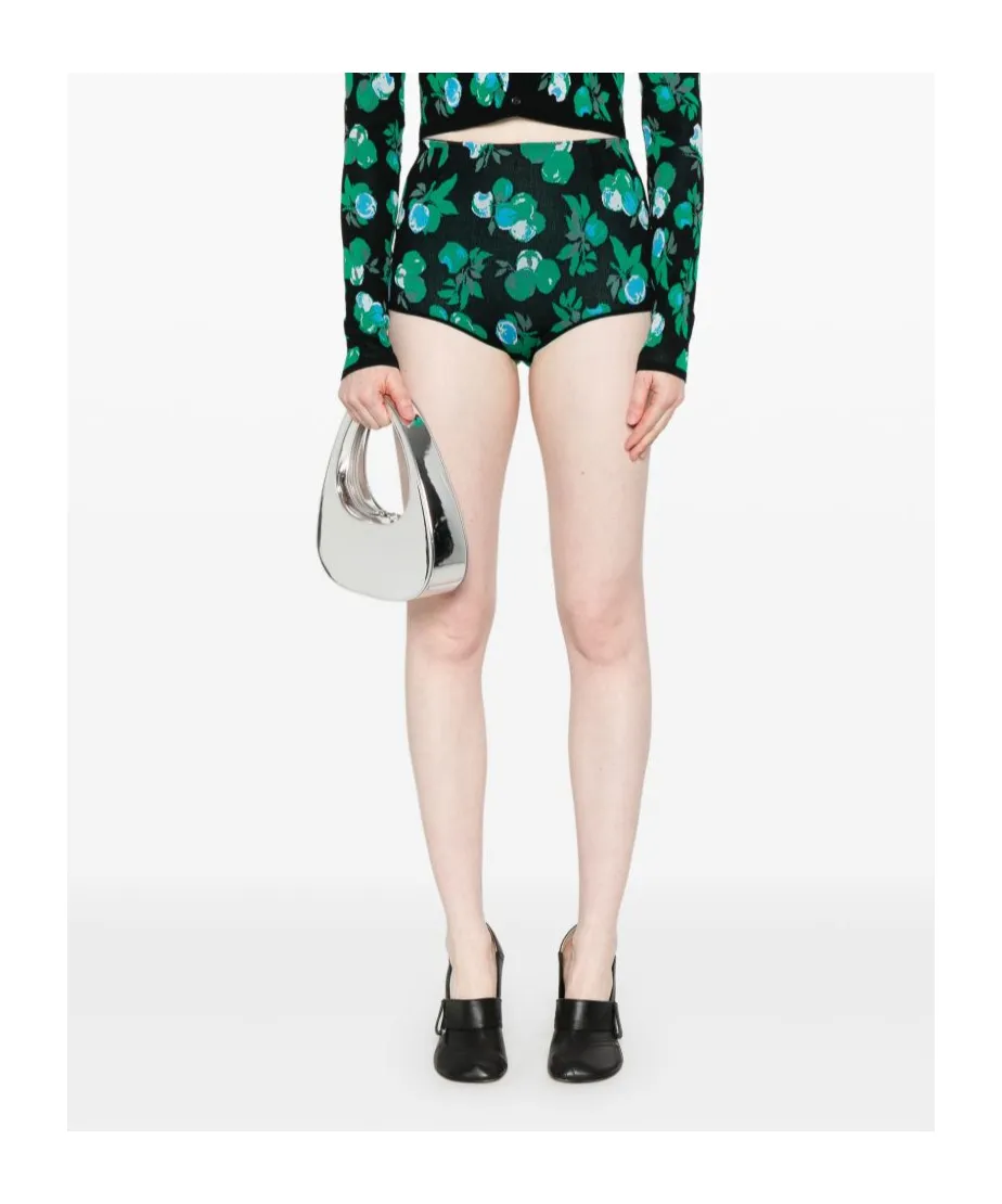 Floral-Jacquard Shorts