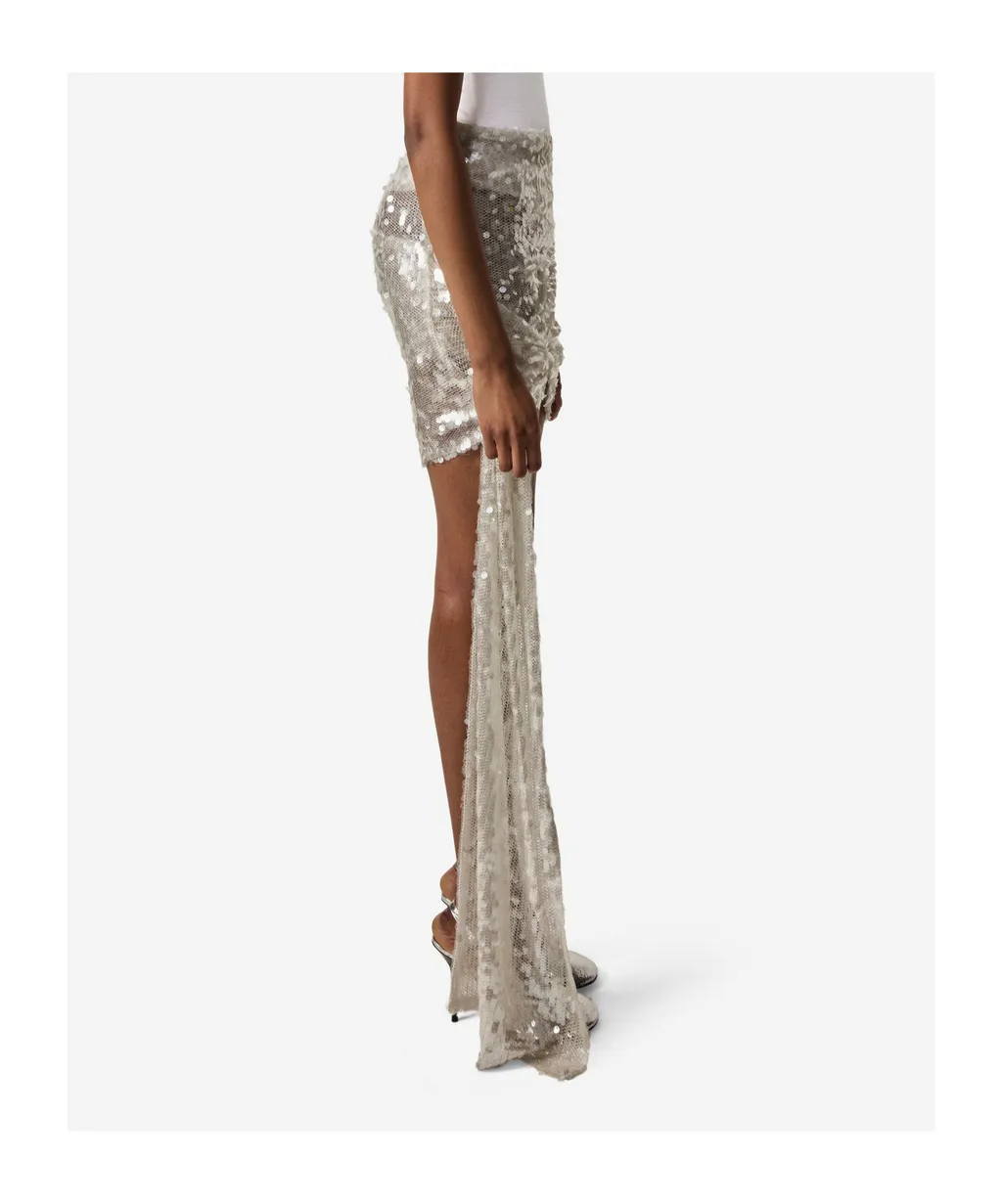 Knotted Sequined Skirt