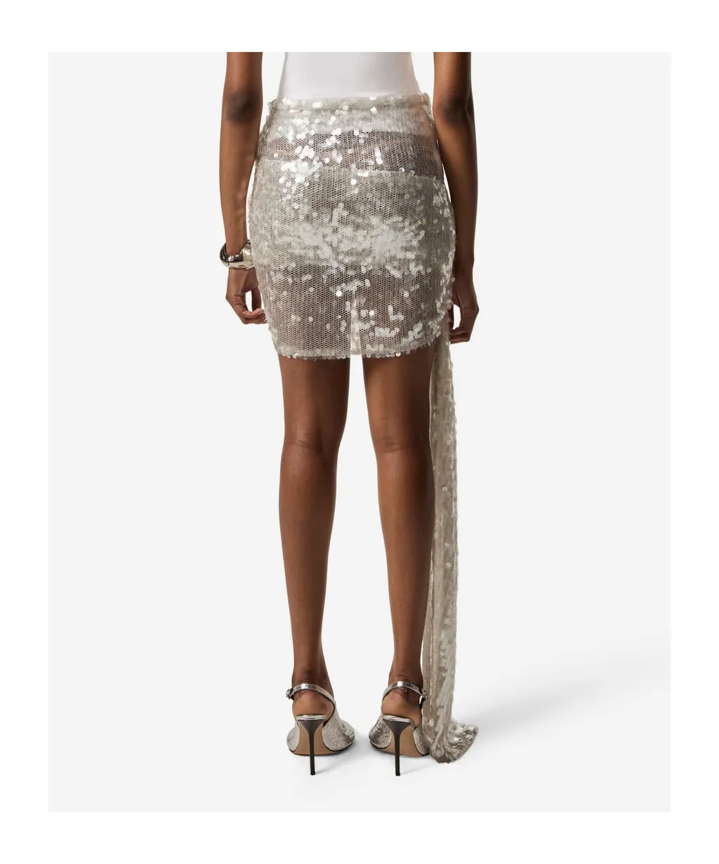 Knotted Sequined Skirt
