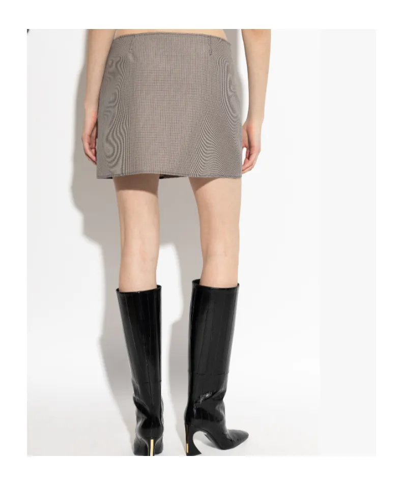 Houndstooth Pattern Short Skirt