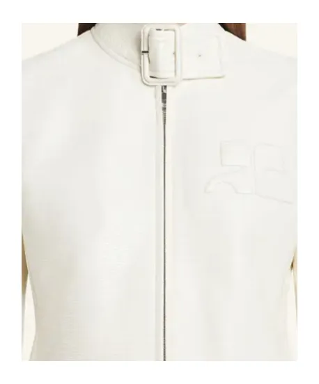 Buckle-Neck Logo-Detail City Jacket