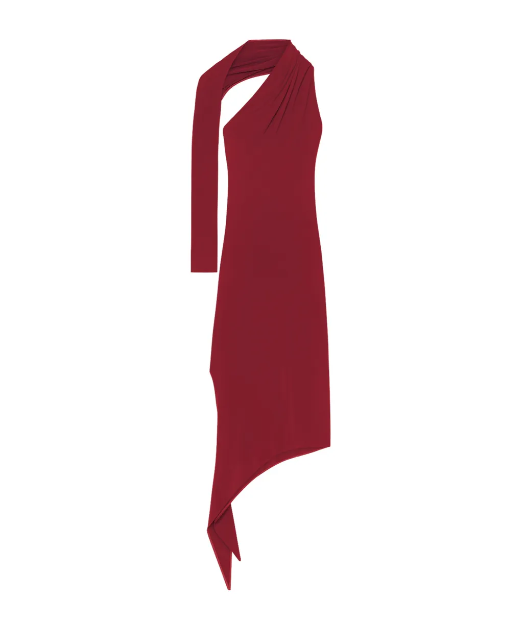 Slash Crepe Maxi Dress