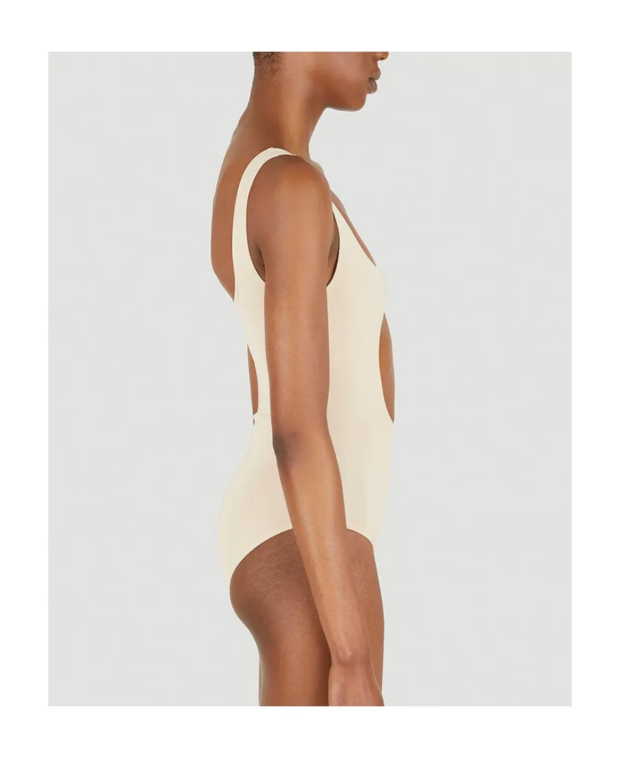 Hollowed-Out Elastic Bodysuit