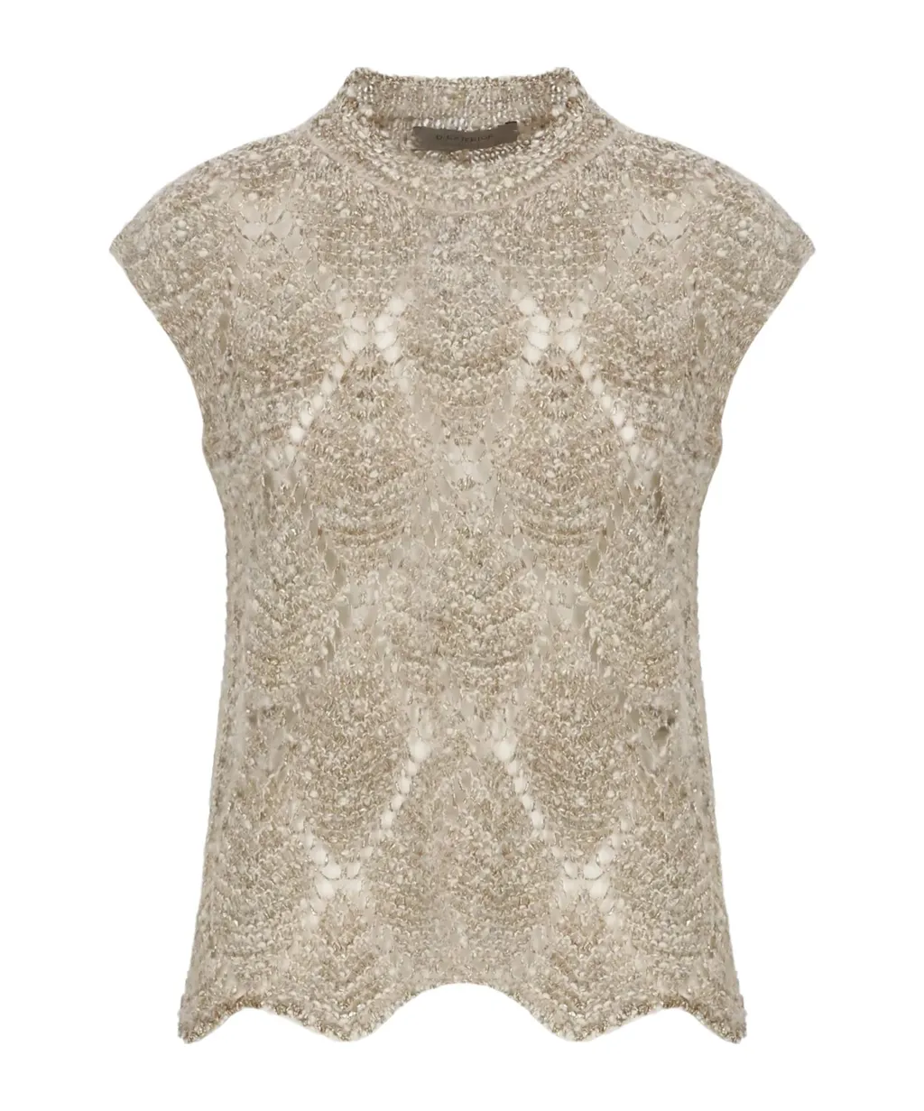 Perforated Lurex Knitwear