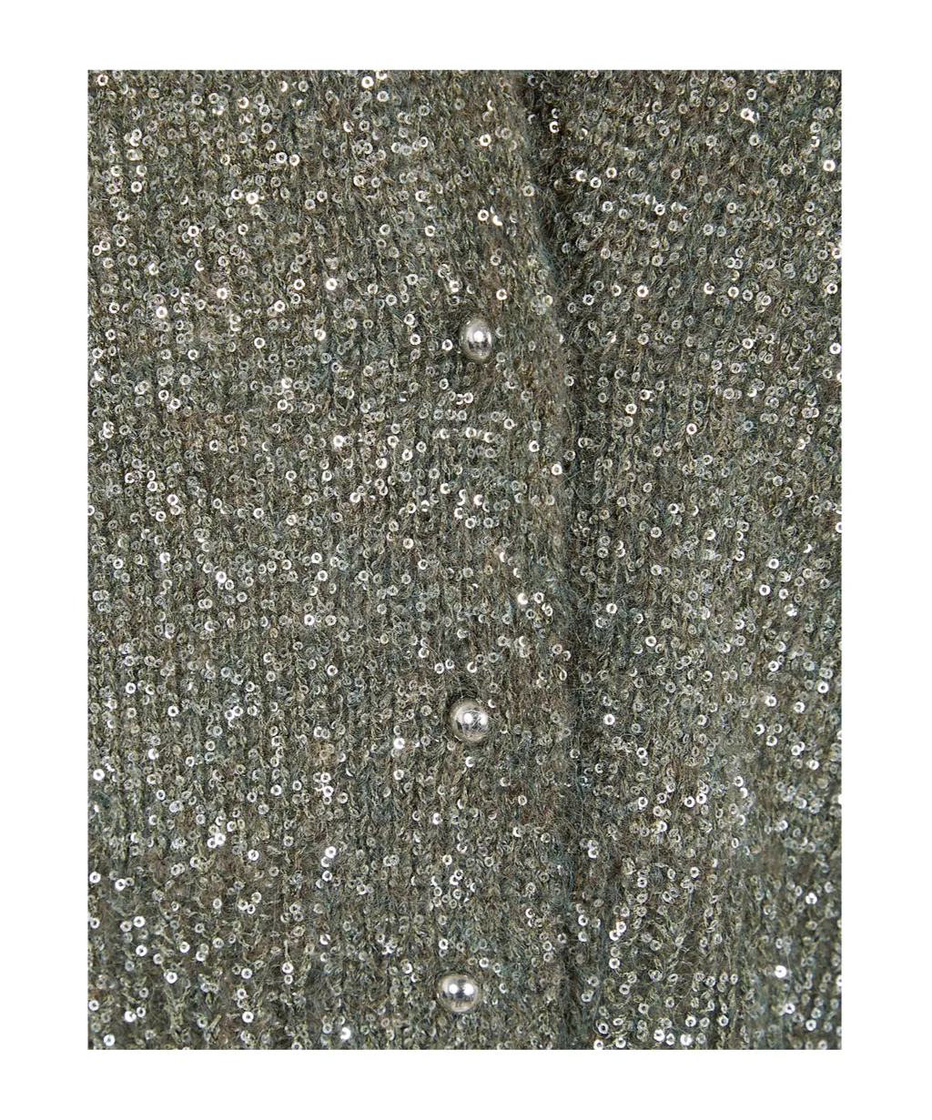 Sequined Short Cardigan