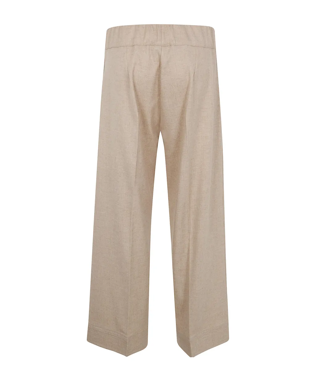 Flannel Wide-Leg Pants