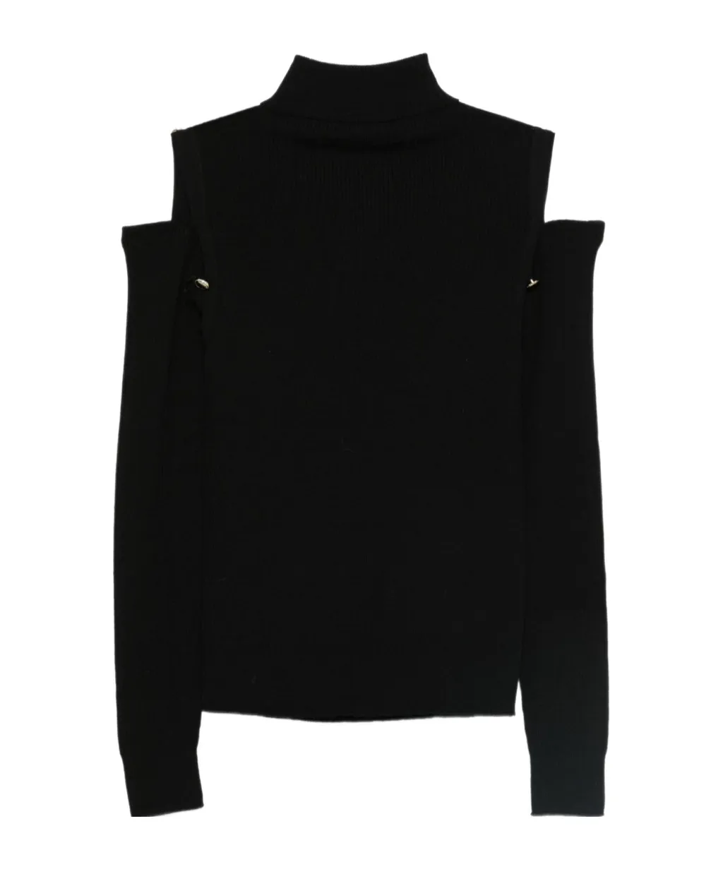 High-Neck Long-Sleeved Sweater