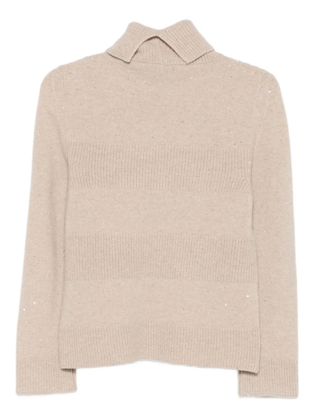 Sequined High-Neck Knitwear