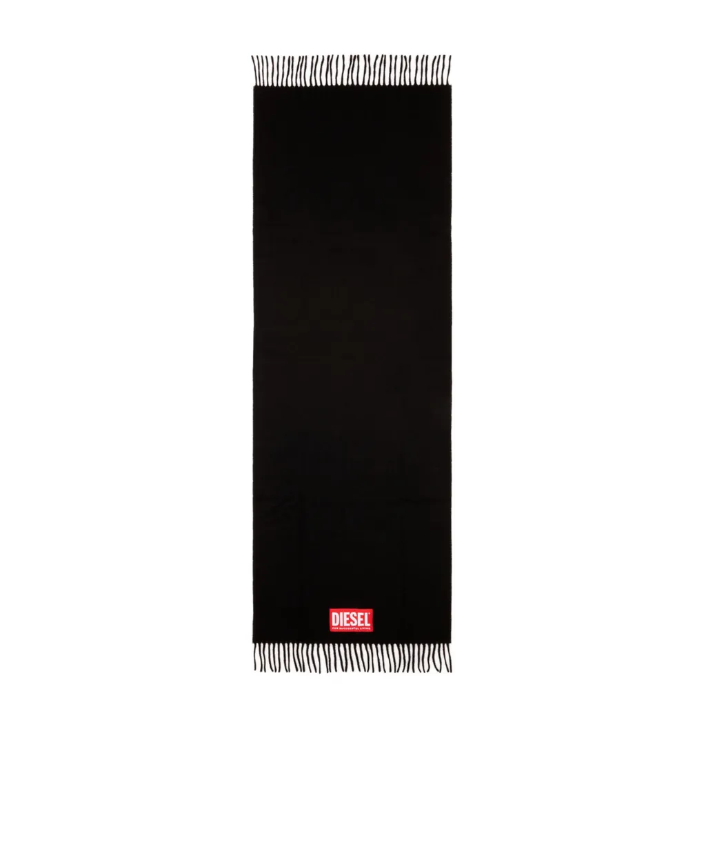 Logo-Label Fringed Scarf