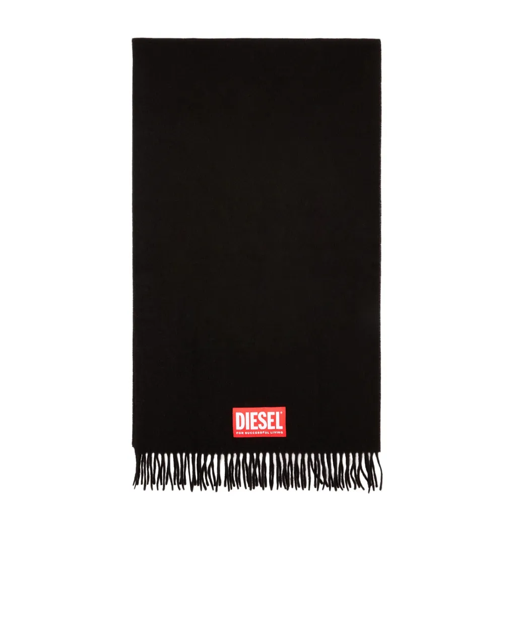 Logo-Label Fringed Scarf