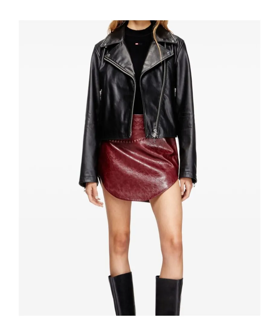 Zip-Up Leather Jacket