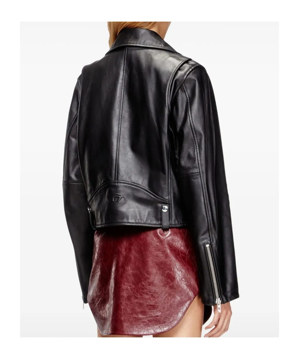 Zip-Up Leather Jacket