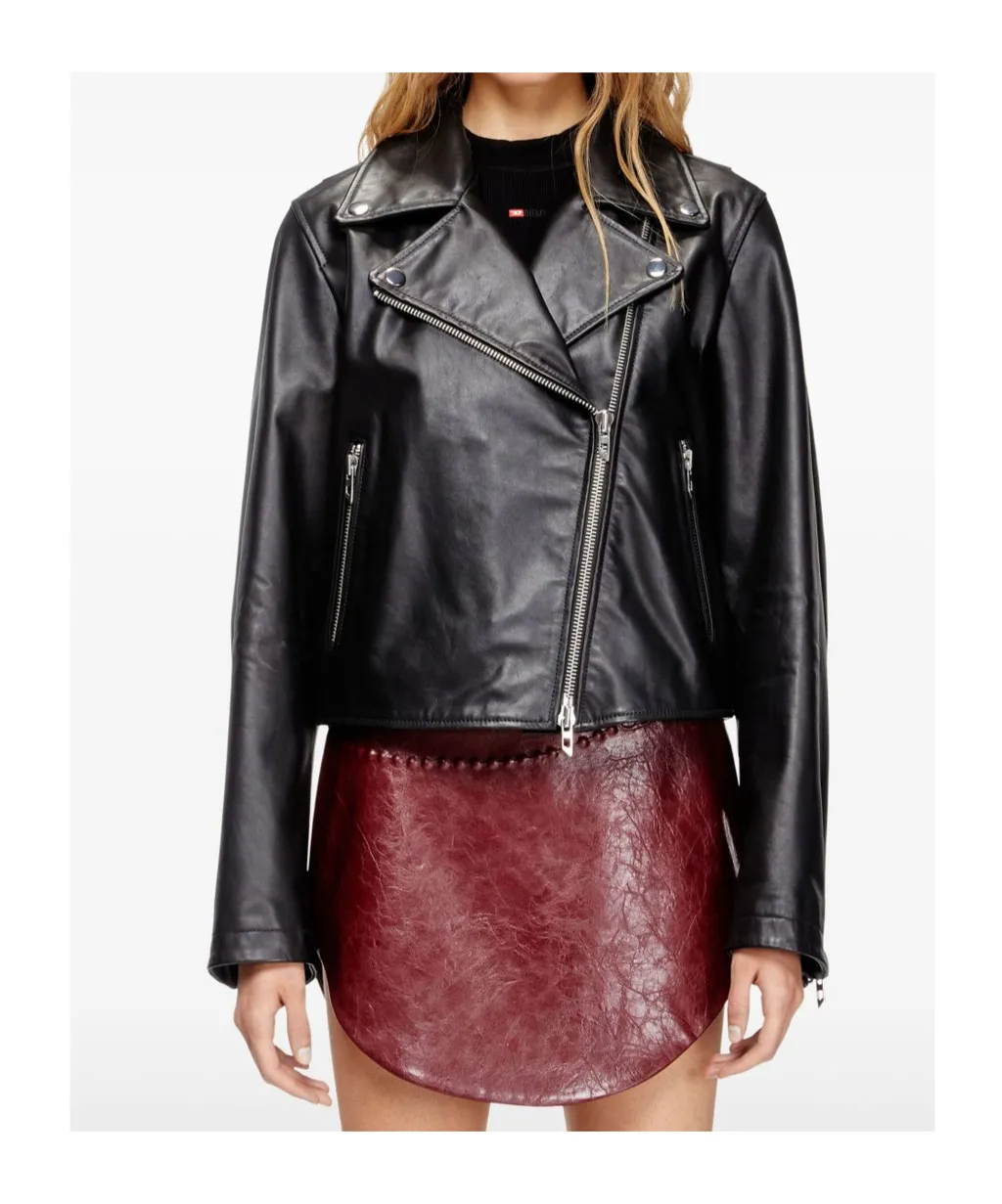 Zip-Up Leather Jacket