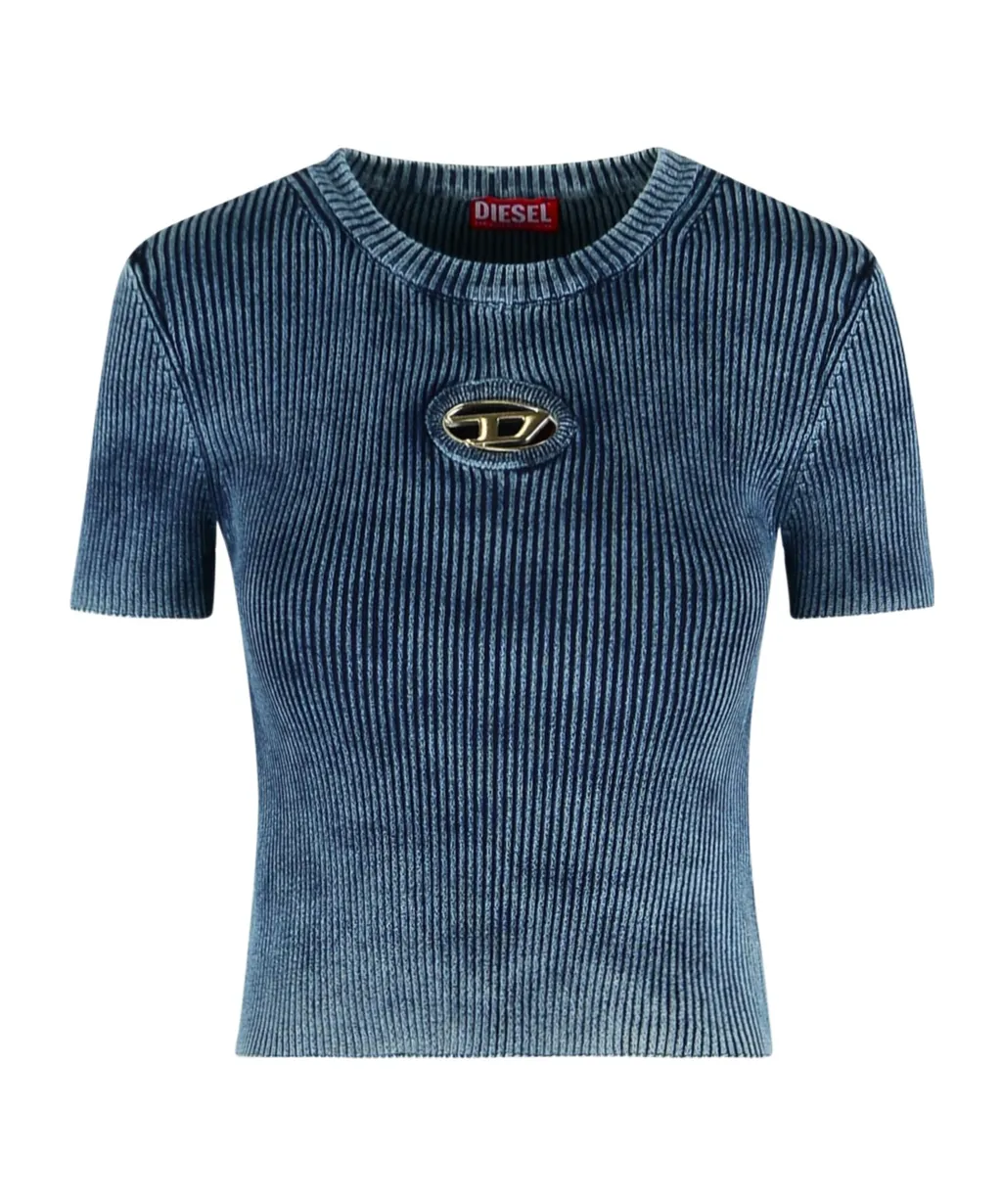 Cut Out Logo Crewneck T-Shirt