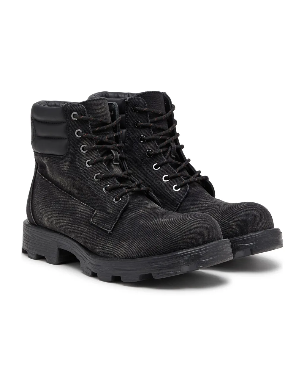 D-Hammer Faded Lace-Up Boots