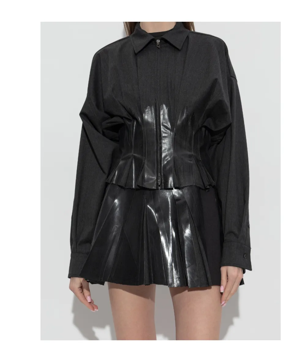 Zip Pleated Jacket