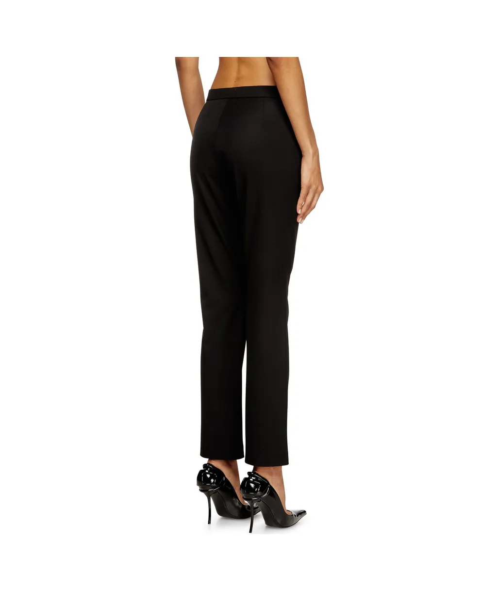 Side-Detail Straight Trousers