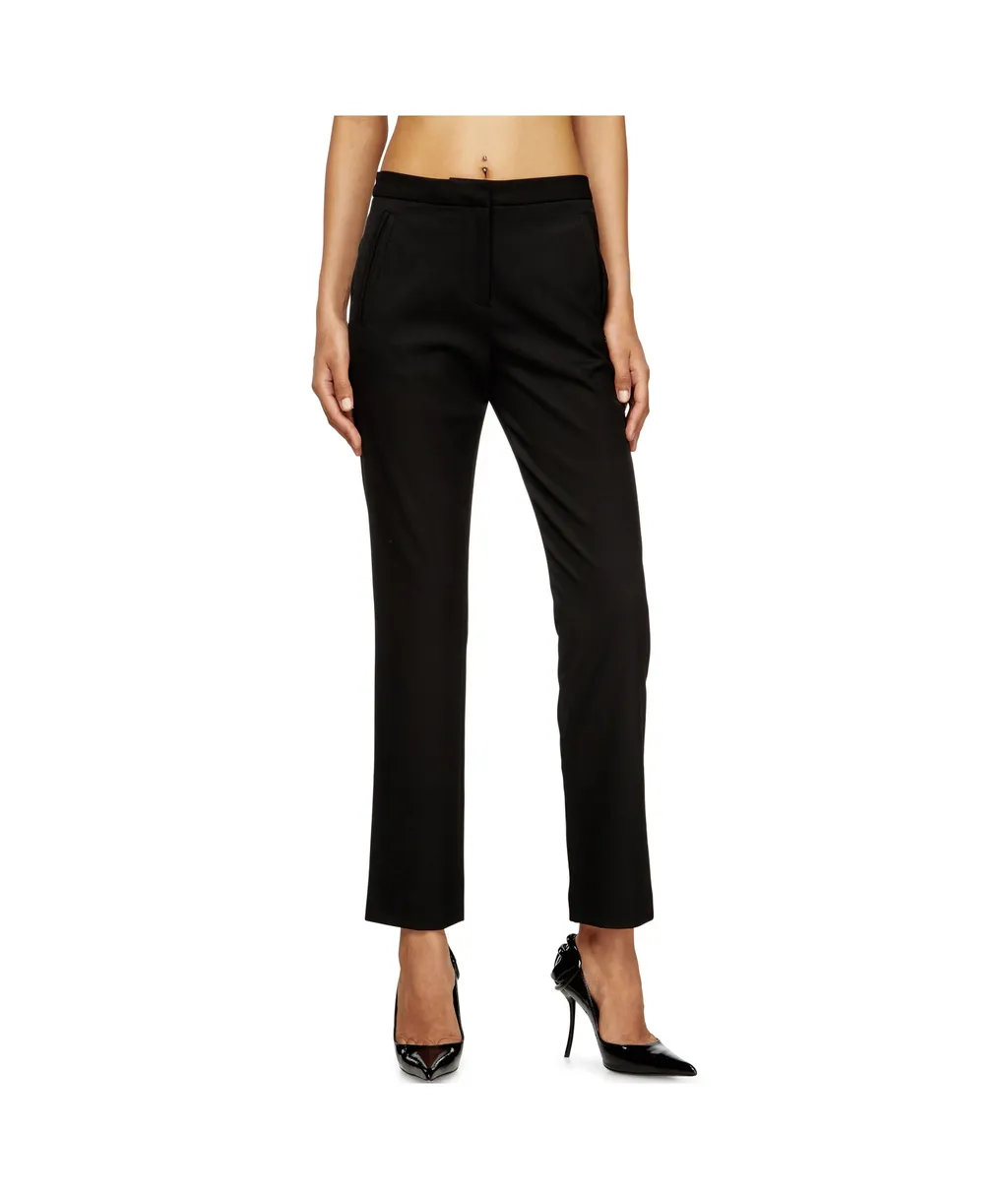 Side-Detail Straight Trousers