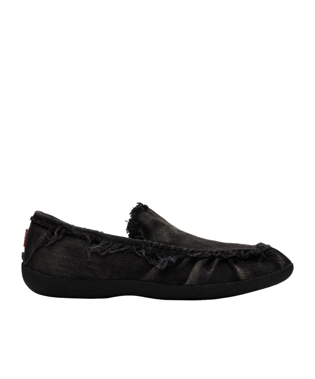 D-Shock Moc Frayed-Detail Loafers