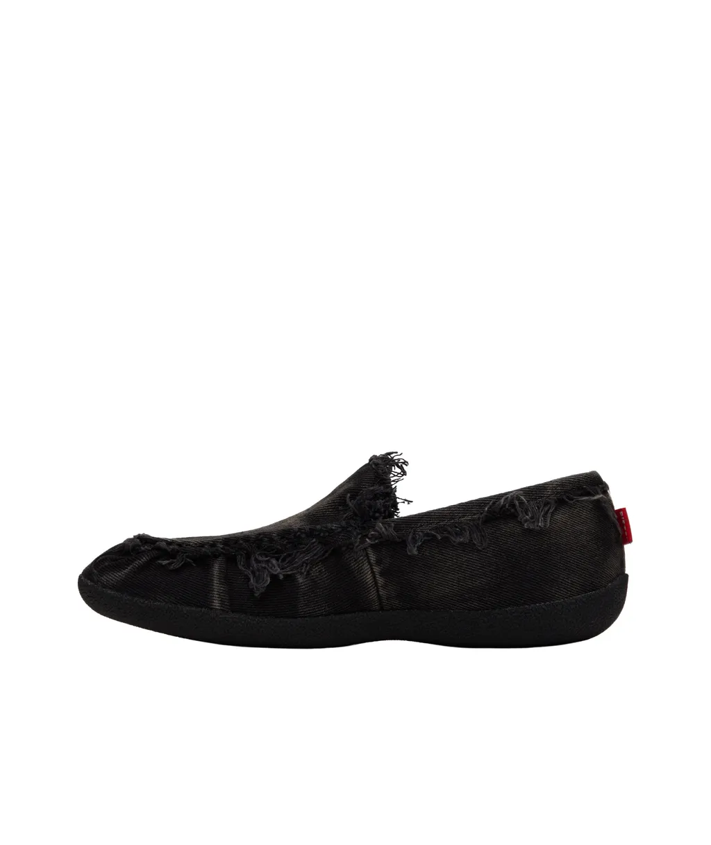 D-Shock Moc Frayed-Detail Loafers