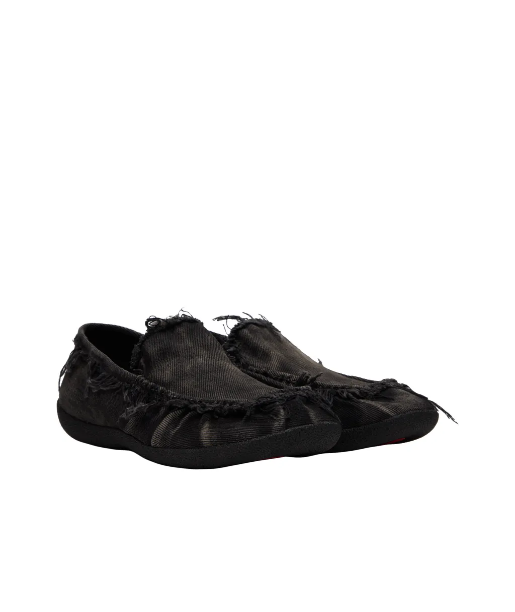 D-Shock Moc Frayed-Detail Loafers