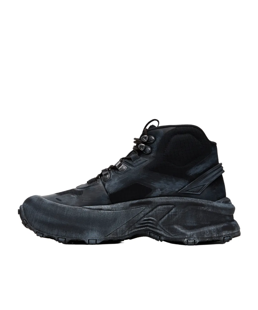 Cage Lace-Up Chunky-Sole Hiking Boots