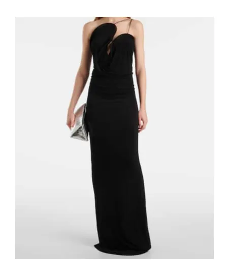 Hollow Out One Shoulder Maxi Dress